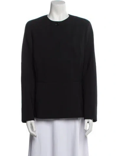 Pre-owned Max Mara Pepli Virgin Wool Jacket In Black
