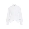 Max Mara Peplum Hem White Shirt With Tailored Silhouette