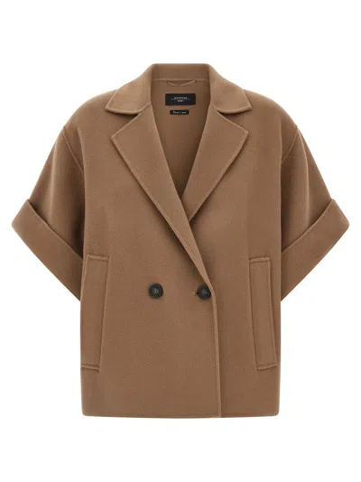 Max Mara 'pera' Coat In Brown