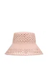 Max Mara Perforated Hat In Pink