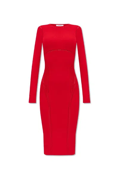 Max Mara Perforated Long In Red