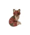 Max Mara Perle Fox Red Brooch In Red