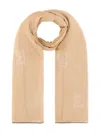 Max Mara Cappuccino Wool Blend Scarf In 中性色