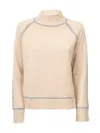 Max Mara Pescara Sweater In Wool And Cashmere In Neutral