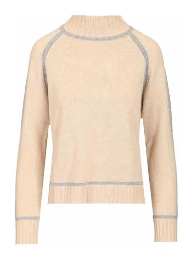 Max Mara Pescara Sweater In Wool And Cashmere In Neutral