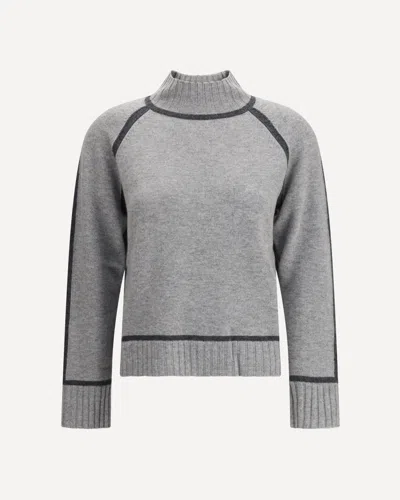 Max Mara Pescara Turtleneck Sweater In Gray