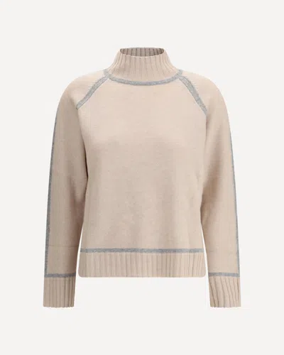 Max Mara Pescara Turtleneck Sweater In Neutral