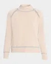 Max Mara Pescara Turtleneck Wool-cashmere Sweater In Pink