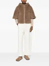 Max Mara Petal Cape In Brown In Brown