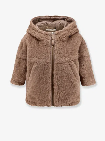 Max Mara Petalo Alpaca And Cahmere Peacoat In Brown