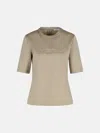 Max Mara 'peter' Beige Wool T-shirt In Beige
