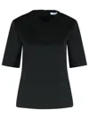 Max Mara 'peter' Black Wool T-shirt In Black