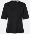 Max Mara 'peter' Wool T-shirt Short Sleeves In Black