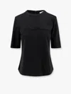 Max Mara Peter Wool T-shirt With Embossed Frontal Logo