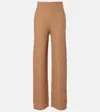 Max Mara Pevera High-rise Wool Wide-leg Pants In Brown