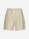 Max Mara Piadena High-rise Cotton Shorts In Ivory