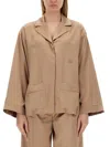 Max Mara Camicia Vasaio In Raso Rosa Antico Donna