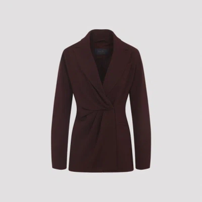 Max Mara Pianoforte Alare Cady Jacket 40 In Burgundy