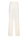 Max Mara High Waist Straight Leg Trousers With Pockets In White