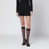 Max Mara Black Shorts With Pinstripe-effect Micro Sequins In Black