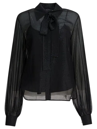 Max Mara Pianoforte Black Silk Blend Shirt