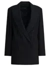 Max Mara Pianoforte Black Wool Blend Jacket In Black
