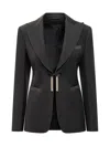 Max Mara Pianoforte Wool Single-breasted Jacket In Black