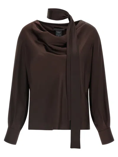 Max Mara Pianoforte 'fiocchi' Blouse In Brown