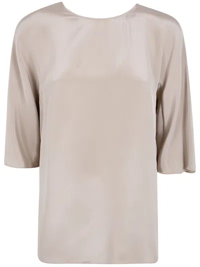 Max Mara Pianoforte "gattini" Tunic Shirt In Gray