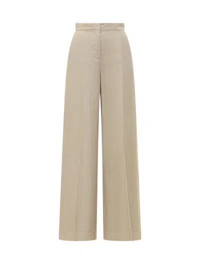 Max Mara Pianoforte High-waisted Wide-leg Trousers In Neutral