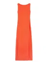 Max Mara Pianoforte Sleeveless Open-back Dress In Red