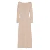 Max Mara Back V-neckline Lurex Dress In Pink