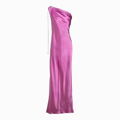 Max Mara One-piece Peony Silk Dress In Pink