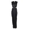 Max Mara Panaro Drapped Maxi Dress In Black