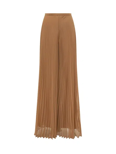 Max Mara Pianoforte Refined Trousers For A Chic Look In Brown