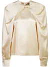 Max Mara Silk Bow-detail Blouse In White