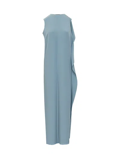 Max Mara Pianoforte Silk Mini Suit In Blue