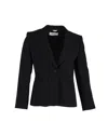 Max Mara Pianoforte Striped Blazer In Black Polyester In Black