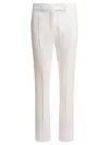 Max Mara Studio High Waist Straight Leg Pants In White