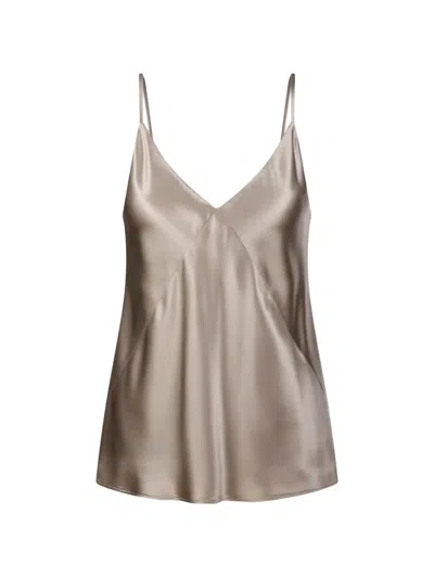 Max Mara Pianoforte V-neck Blouse In Gray