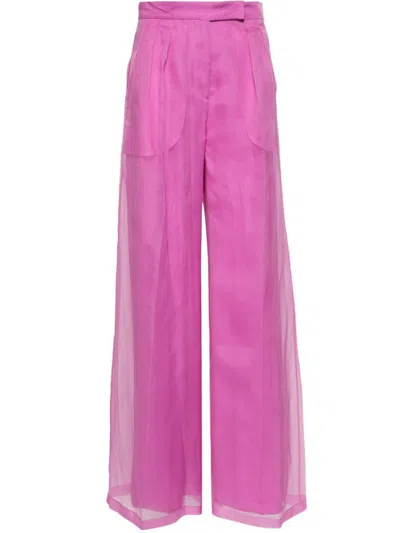 MAX MARA MAX MARA PIANOFORTE WIDE-LEG SILK TROUSERS