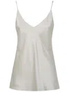 Max Mara Leisure Lucca Silk-blend Tank Top In White