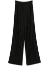 Max Mara Women Navigli Viscose Blend Trouser With Sequins In Black