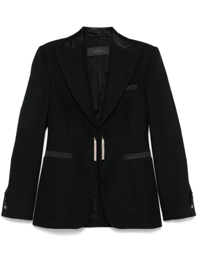 Max Mara Pianoforte Wool Single-breasted Jacket In Black | ModeSens