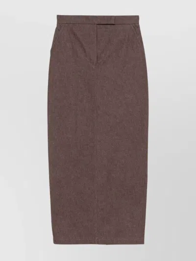 MAX MARA PIANOSA BACK SLIT MIDI SKIRT