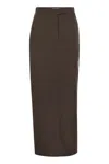 Max Mara Women's Pianosa - Denim-effect Cotton Skirt In Brown