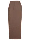 Max Mara Women's Pianosa - Denim-effect Cotton Skirt In Brown