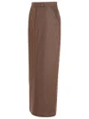 Max Mara Women's Pianosa - Denim-effect Cotton Skirt In Brown