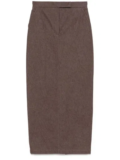 MAX MARA MAX MARA PIANOSA LONG DENIM SKIRT CLOTHING