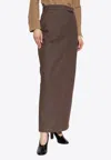 Max Mara Cotton With Denim Effect Long Skirt